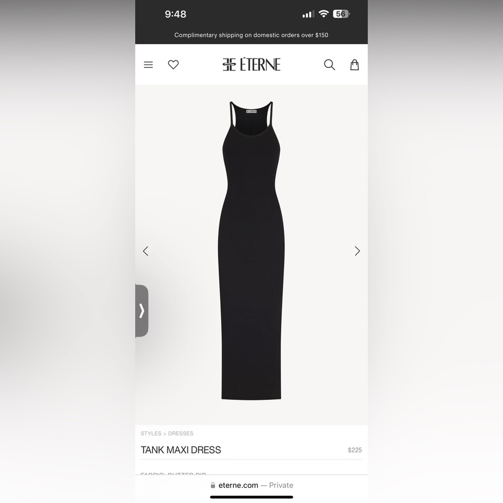 Eterne Designer Ribbed Tank Maxi address in Tan small  $225 NWOT